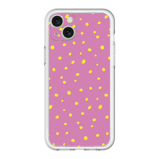 スリムプロテクションプレミアムケース［ Drawing Dot - Pink ］