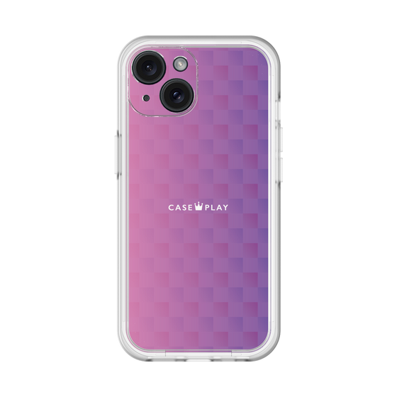 スリムプロテクションプレミアムケース［ CASEPLAY Check - Purple ］