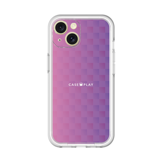 スリムプロテクションプレミアムケース［ CASEPLAY Check - Purple ］