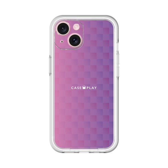 スリムプロテクションプレミアムケース［ CASEPLAY Check - Purple ］