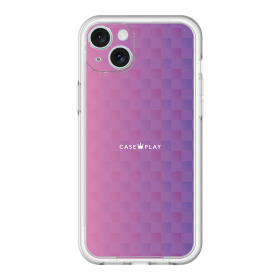スリムプロテクションプレミアムケース［ CASEPLAY Check - Purple ］