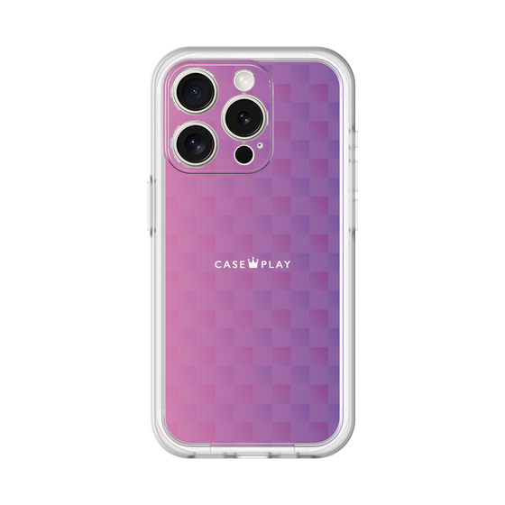 スリムプロテクションプレミアムケース［ CASEPLAY Check - Purple ］