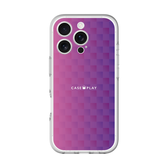 スリムプロテクションプレミアムケース［ CASEPLAY Check - Purple ］