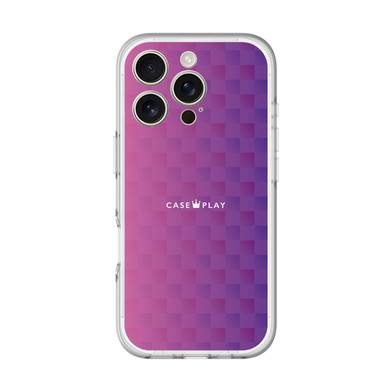 スリムプロテクションプレミアムケース［ CASEPLAY Check - Purple ］