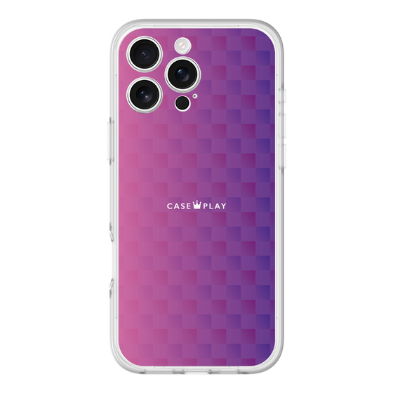 スリムプロテクションプレミアムケース［ CASEPLAY Check - Purple ］