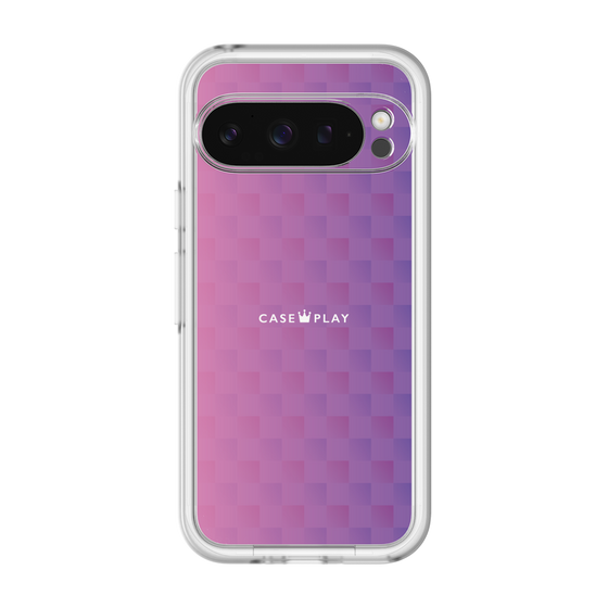 スリムプロテクションプレミアムケース［ CASEPLAY Check - Purple ］