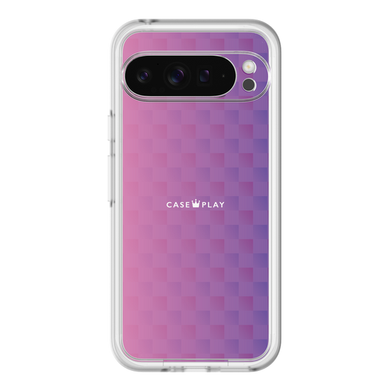 スリムプロテクションプレミアムケース［ CASEPLAY Check - Purple ］