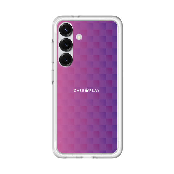 スリムプロテクションプレミアムケース［ CASEPLAY Check - Purple ］
