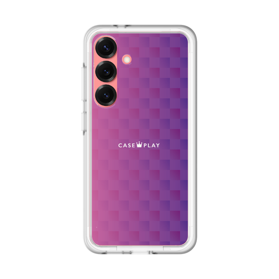スリムプロテクションプレミアムケース［ CASEPLAY Check - Purple ］