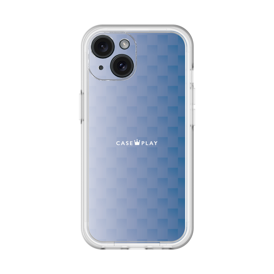 スリムプロテクションプレミアムケース［ CASEPLAY Check - Blue ］