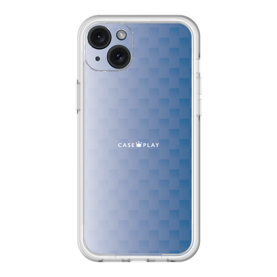 スリムプロテクションプレミアムケース［ CASEPLAY Check - Blue ］