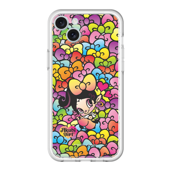 スリムプロテクションプレミアムケース［ アクビガール - リボン ］
