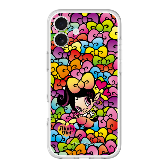 スリムプロテクションプレミアムケース［ アクビガール - リボン ］