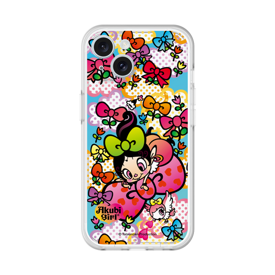 スリムプロテクションプレミアムケース［ アクビガール - フラワーリボン ］