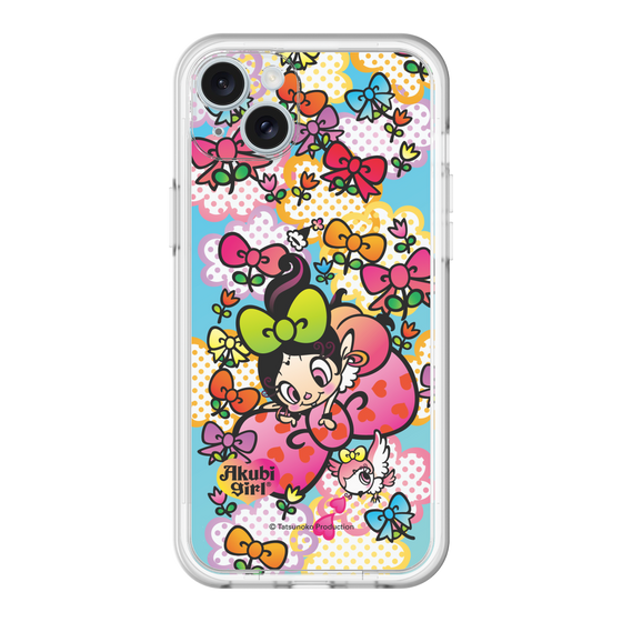 スリムプロテクションプレミアムケース［ アクビガール - フラワーリボン ］