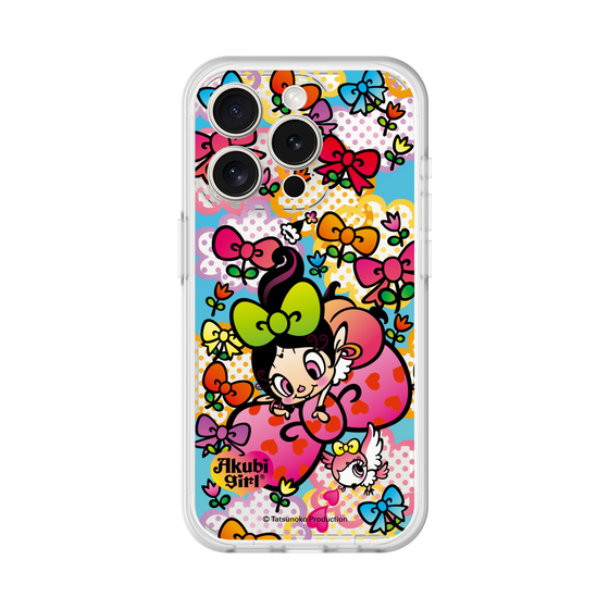 スリムプロテクションプレミアムケース［ アクビガール - フラワーリボン ］