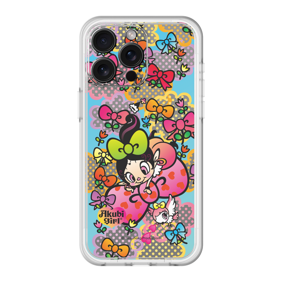 スリムプロテクションプレミアムケース［ アクビガール - フラワーリボン ］