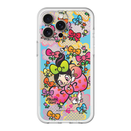 スリムプロテクションプレミアムケース［ アクビガール - フラワーリボン ］