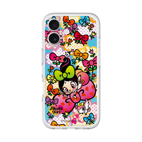 スリムプロテクションプレミアムケース［ アクビガール - フラワーリボン ］
