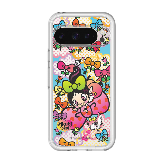 スリムプロテクションプレミアムケース［ アクビガール - フラワーリボン ］