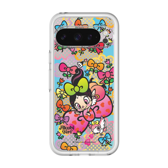 スリムプロテクションプレミアムケース［ アクビガール - フラワーリボン ］