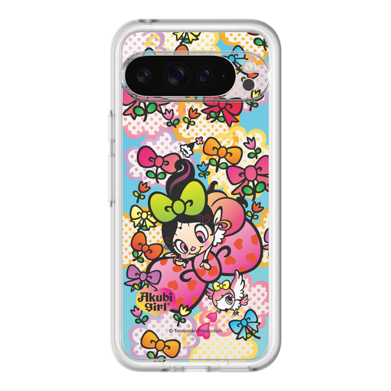 スリムプロテクションプレミアムケース［ アクビガール - フラワーリボン ］