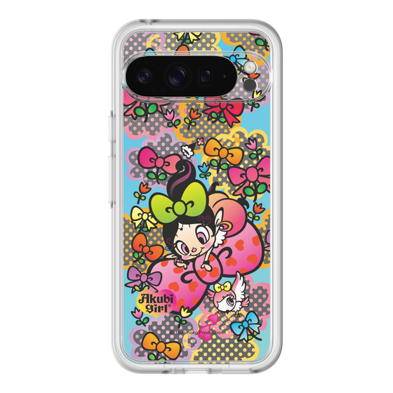 スリムプロテクションプレミアムケース［ アクビガール - フラワーリボン ］