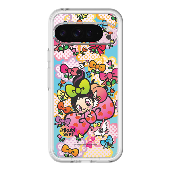 スリムプロテクションプレミアムケース［ アクビガール - フラワーリボン ］