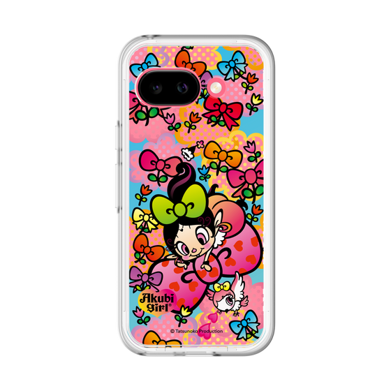 スリムプロテクションプレミアムケース［ アクビガール - フラワーリボン ］