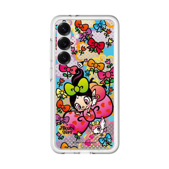 スリムプロテクションプレミアムケース［ アクビガール - フラワーリボン ］