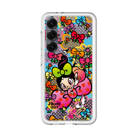 スリムプロテクションプレミアムケース［ アクビガール - フラワーリボン ］