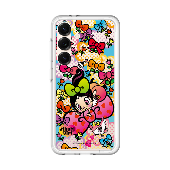 スリムプロテクションプレミアムケース［ アクビガール - フラワーリボン ］
