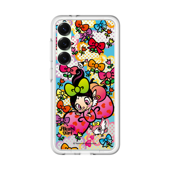 スリムプロテクションプレミアムケース［ アクビガール - フラワーリボン ］