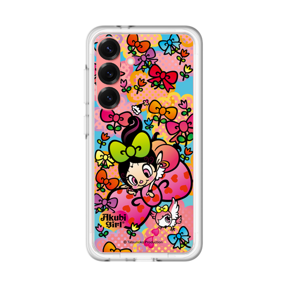 スリムプロテクションプレミアムケース［ アクビガール - フラワーリボン ］