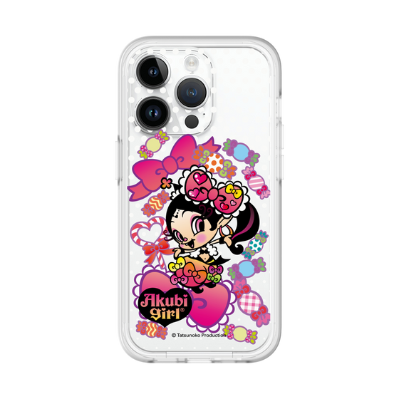 スリムプロテクションプレミアムケース［ アクビガール - キャンディーリボン ］