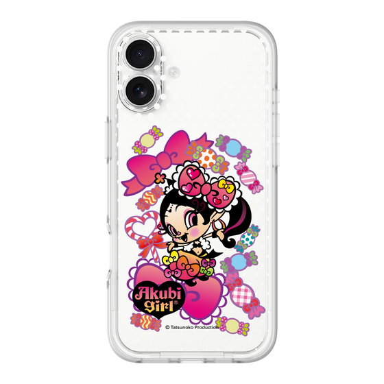 スリムプロテクションプレミアムケース［ アクビガール - キャンディーリボン ］