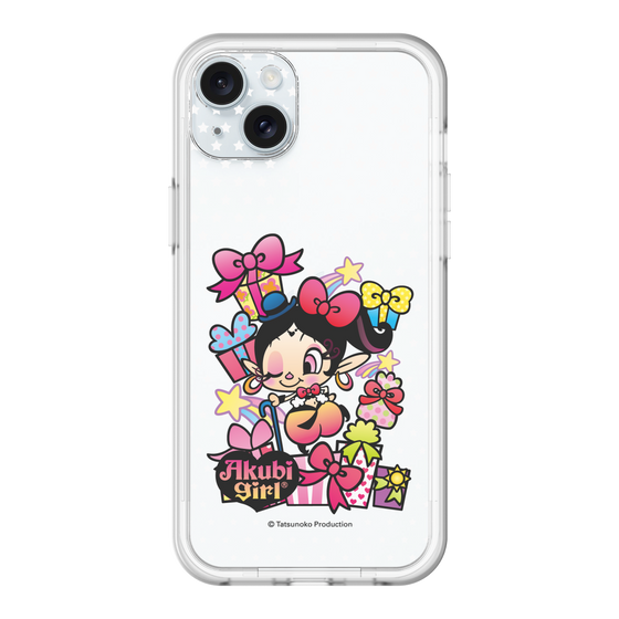 スリムプロテクションプレミアムケース［ アクビガール - プレゼントリボン ］
