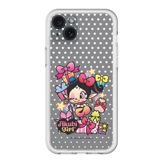 スリムプロテクションプレミアムケース［ アクビガール - プレゼントリボン ］