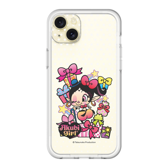 スリムプロテクションプレミアムケース［ アクビガール - プレゼントリボン ］