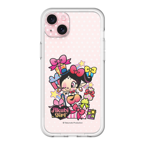 スリムプロテクションプレミアムケース［ アクビガール - プレゼントリボン ］