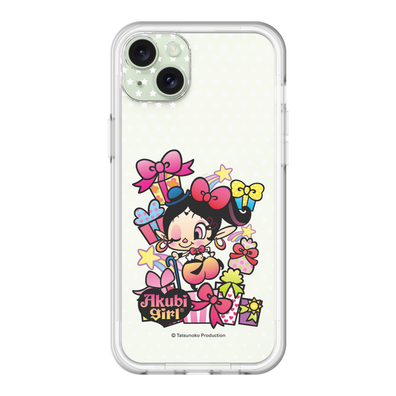 スリムプロテクションプレミアムケース［ アクビガール - プレゼントリボン ］