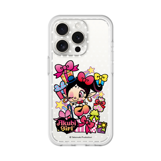 スリムプロテクションプレミアムケース［ アクビガール - プレゼントリボン ］