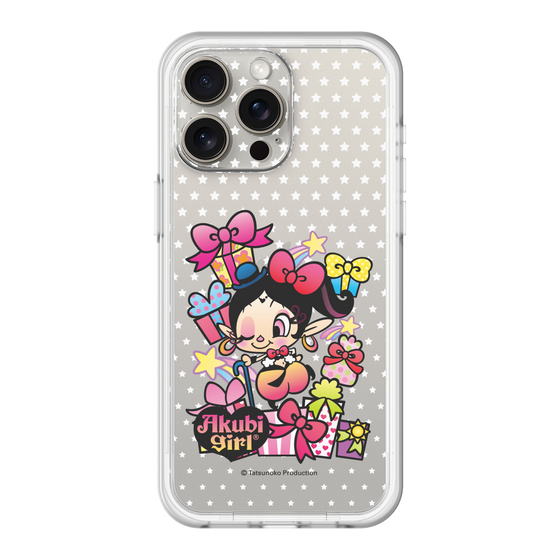 スリムプロテクションプレミアムケース［ アクビガール - プレゼントリボン ］