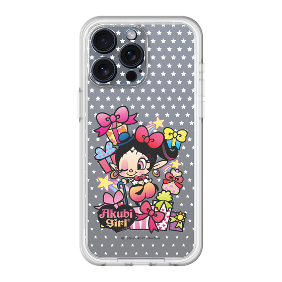 スリムプロテクションプレミアムケース［ アクビガール - プレゼントリボン ］