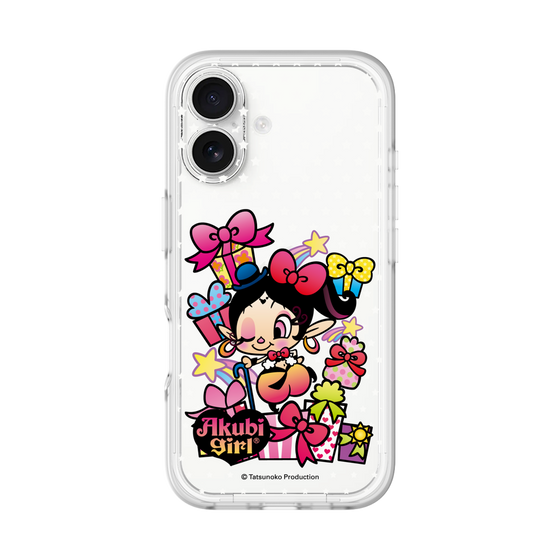 スリムプロテクションプレミアムケース［ アクビガール - プレゼントリボン ］