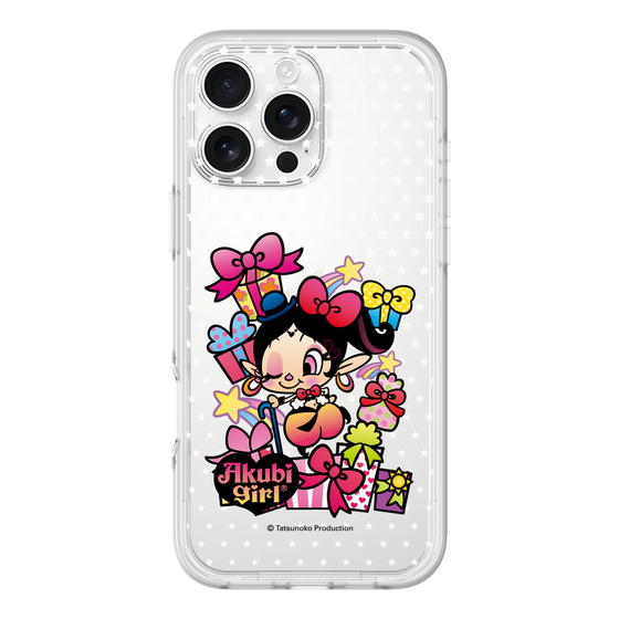 スリムプロテクションプレミアムケース［ アクビガール - プレゼントリボン ］