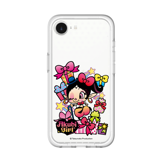 スリムプロテクションプレミアムケース［ アクビガール - プレゼントリボン ］