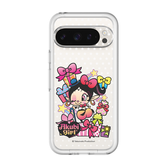 スリムプロテクションプレミアムケース［ アクビガール - プレゼントリボン ］