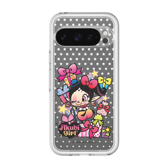 スリムプロテクションプレミアムケース［ アクビガール - プレゼントリボン ］