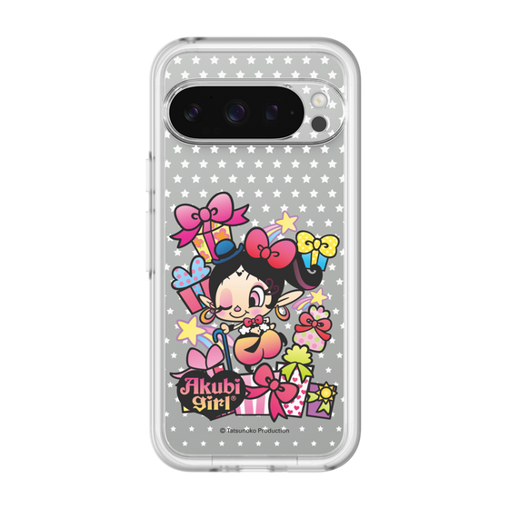 スリムプロテクションプレミアムケース［ アクビガール - プレゼントリボン ］